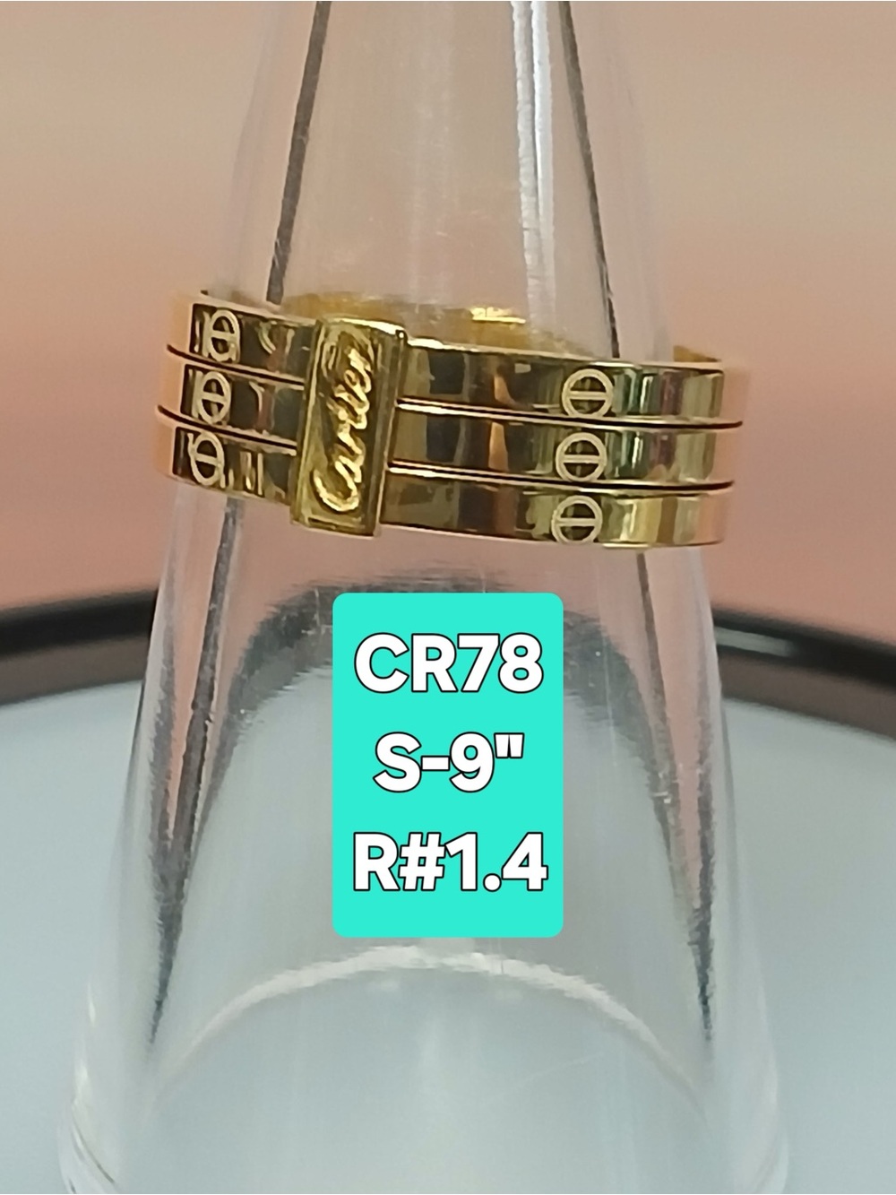 18K Japan Gold Ring Size 9